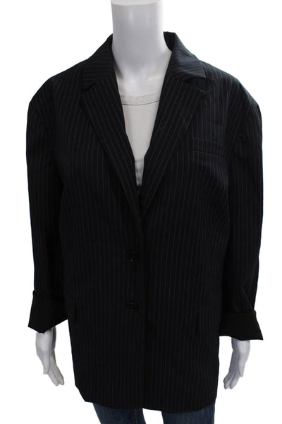 Modern Citizen Womens Basic Jacket Black Striped Long Sleeve Size L