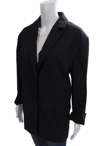 Modern Citizen Womens Basic Jacket Black Striped Long Sleeve Size L
