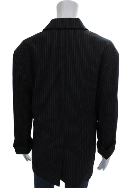 Modern Citizen Womens Basic Jacket Black Striped Long Sleeve Size L