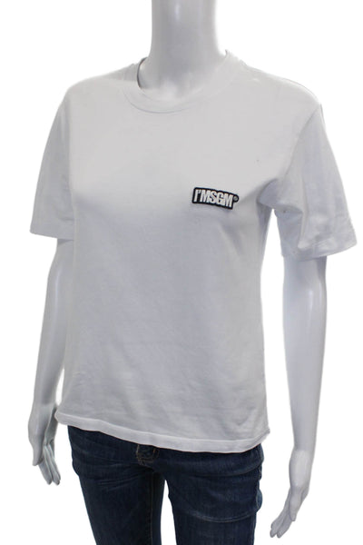 MSGM Girls Crewneck Short Sleeves Basic T-Shirt White Size S