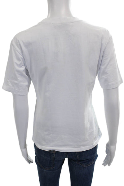 MSGM Girls Crewneck Short Sleeves Basic T-Shirt White Size S