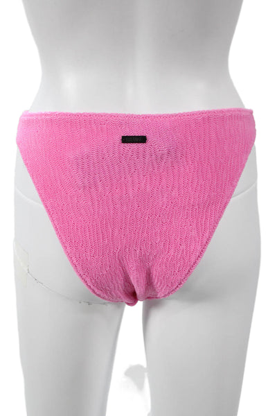 Triangl Women Swim Bottoms Pink Geometric Nylon Size XS