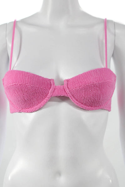 Triangl Womens Bikini Top Pink Nylon Size XS