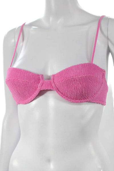 Triangl Womens Bikini Top Pink Nylon Size XS