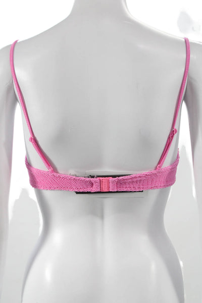 Triangl Womens Bikini Top Pink Nylon Size XS