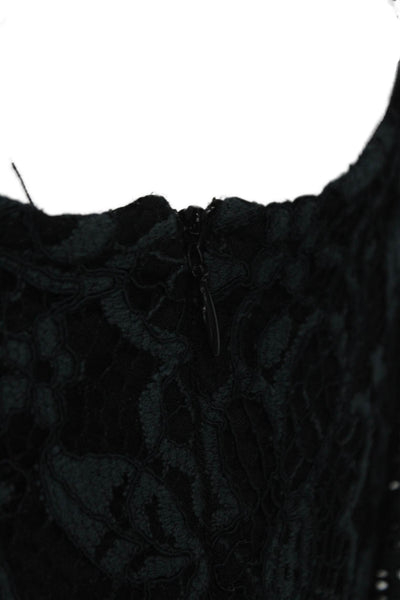 Zara Basic Women Sheath Dress Black Lace High Neck Sleeveless Long Size S