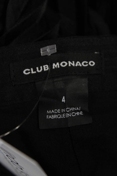 Club Monaco Womens Black Pleated Long Skirt Polyester Zip Size 4