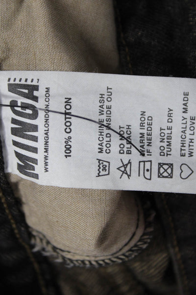 Minga London Women Wide-Leg Black Jeans Size 26