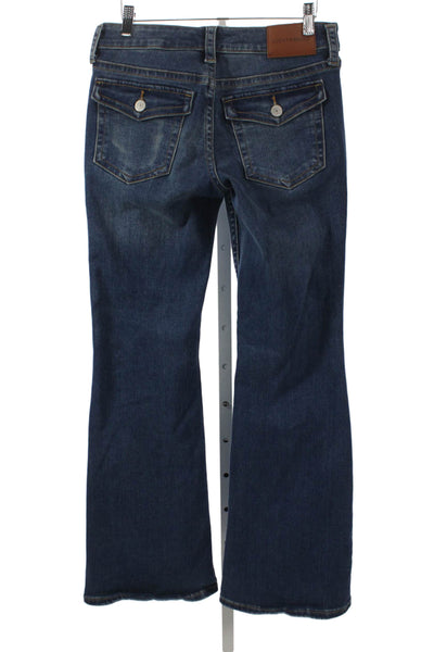 Lucky Brand Women Bootcut Jeans Blue Cotton Low Rise Button Size 27