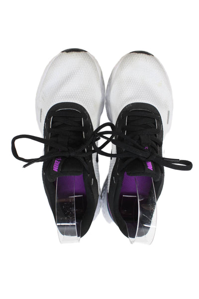 Nike Womens Color Block Lace Up Athletic Sneakers White Size 6
