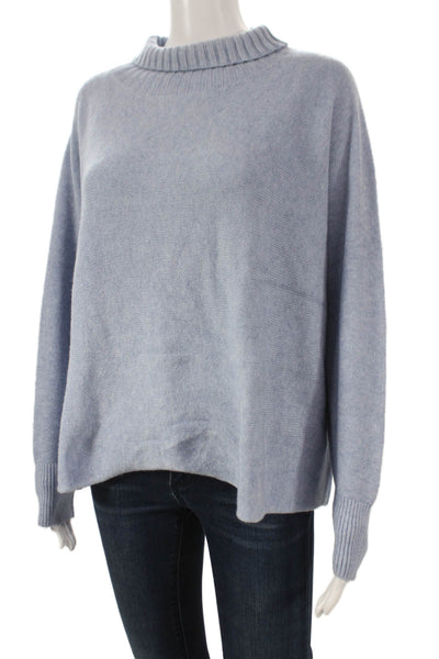 Alexandre Laurent Women Blue Turtleneck Pullover Sweater Size One Size