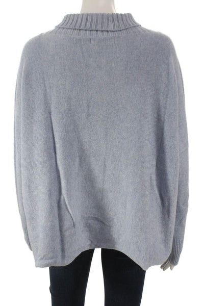 Alexandre Laurent Women Blue Turtleneck Pullover Sweater Size One Size