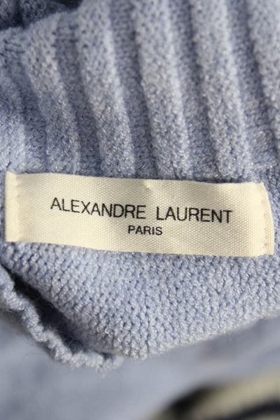Alexandre Laurent Women Blue Turtleneck Pullover Sweater Size One Size