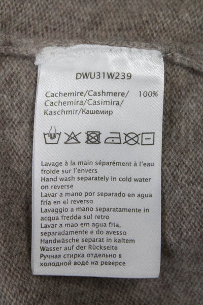 Gerard Darel Women Pullover Sweater V-Neck Cashmere Brown Star Size 2