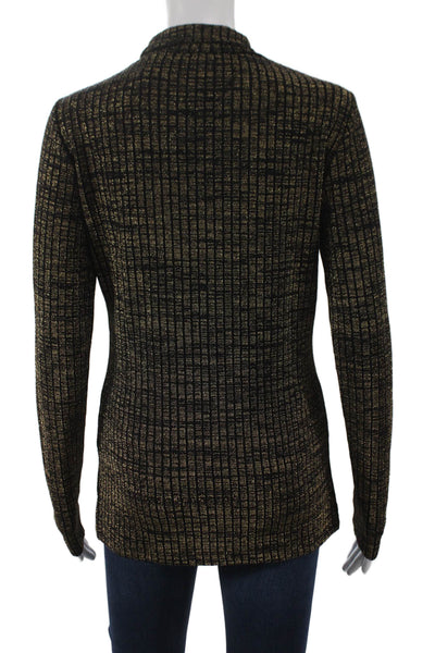 Esqualo Womens Black Check Mock Neck Tunic Long Sleeve Pullover Size S