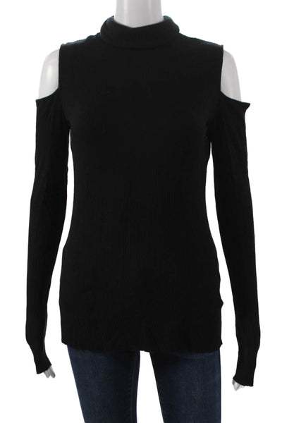 Bailey 44 Womens Pullover Sweater High Neck Long Sleeve Black Rayon Size M