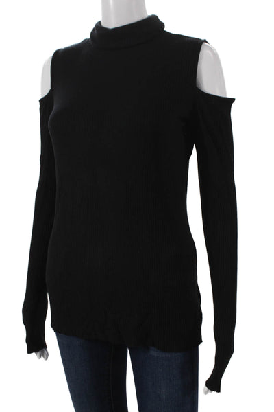 Bailey 44 Womens Pullover Sweater High Neck Long Sleeve Black Rayon Size M