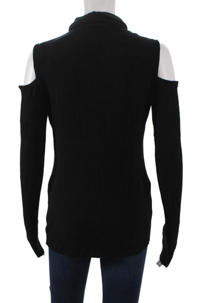 Bailey 44 Womens Pullover Sweater High Neck Long Sleeve Black Rayon Size M