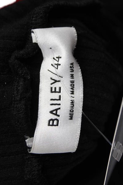 Bailey 44 Womens Pullover Sweater High Neck Long Sleeve Black Rayon Size M