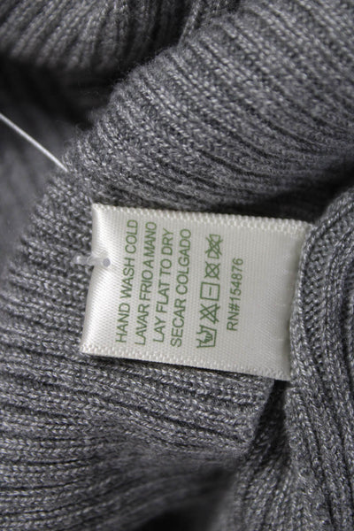 Green Eyed Girl Womens Pullover Sweater Turtleneck Gray Size L