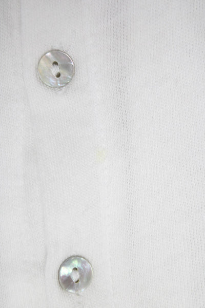 Chaser Womens Basic Cotton Collared Button-Up White Long Sleeve Size S