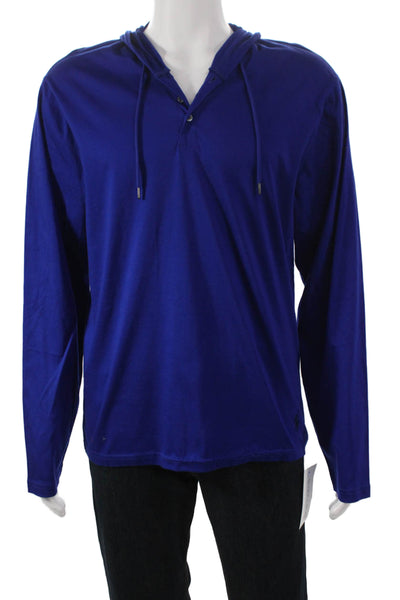 Polo Ralph Lauren Mens Blue Cotton Henley Pullover Long Sleeve Size S
