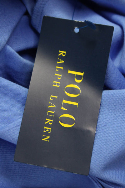 Polo Ralph Lauren Mens Henley Hoodie Blue Cotton Long Sleeve Size XL