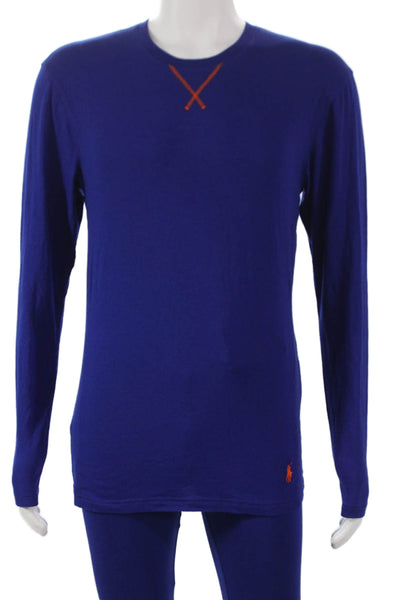 Polo Ralph Lauren Mens Long Sleeves Pajama Set Blue Cotton Size Medium