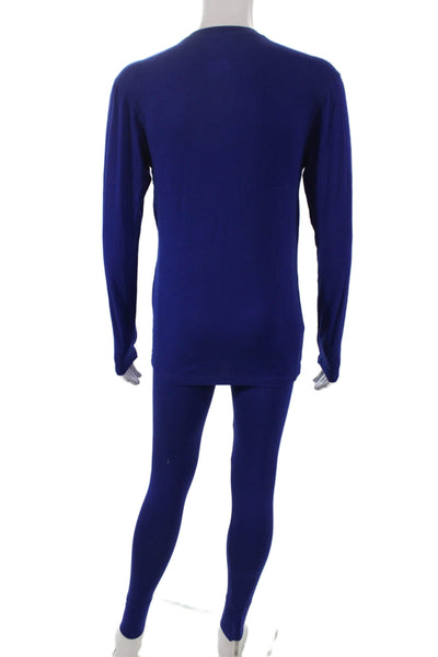 Polo Ralph Lauren Mens Long Sleeves Pajama Set Blue Cotton Size Medium