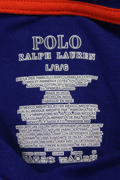 Polo Ralph Lauren Mens Long Sleeves Pajama Set Blue Cotton Size Large