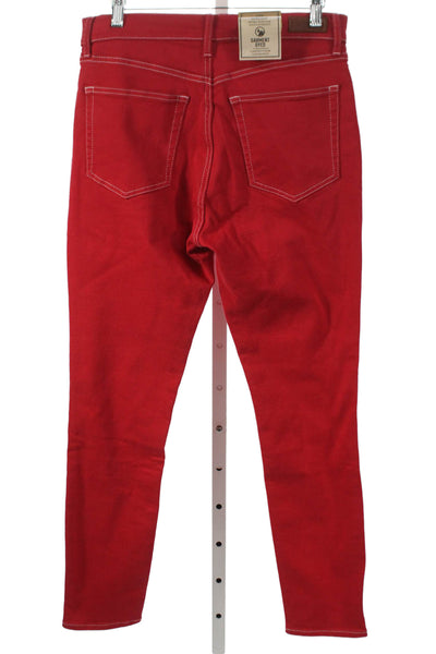 Polo Ralph Lauren Womens Skinny Jeans Red Cotton Blend Size 30