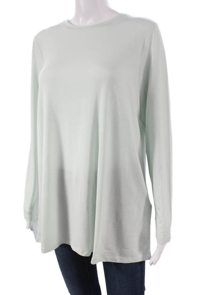 Eileen Fisher Women Tunic Tencel Crew Neck Long Sleeve Green Petite Size S