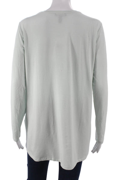 Eileen Fisher Women Tunic Tencel Crew Neck Long Sleeve Green Petite Size S
