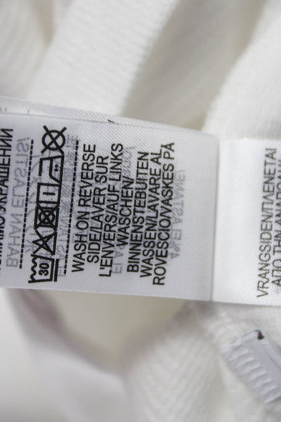 Lacoste Mens Long Sleeve White Cotton T Shirt Round Neck Size L