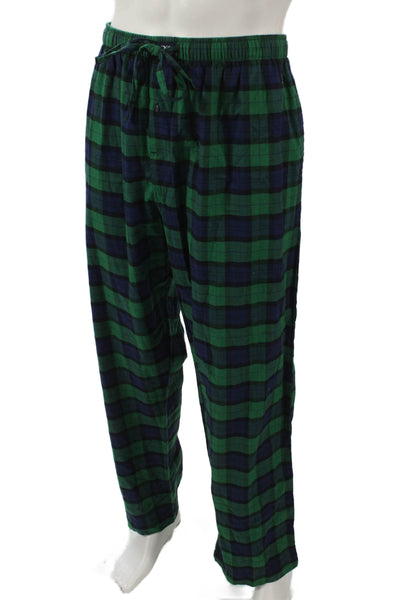 Polo Ralph Lauren Lauren Mens Cotton Plaid Pajama Pants Green Size XL