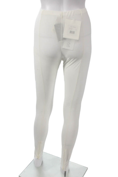The Row Womens Ankle Silk Leggings White Solid Size M