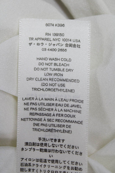 The Row Womens Ankle Silk Leggings White Solid Size M