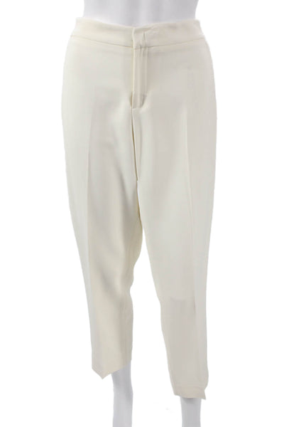 MSGM Womens Dress Pants Ivory Viscose Zip Inseam 27 Size 46