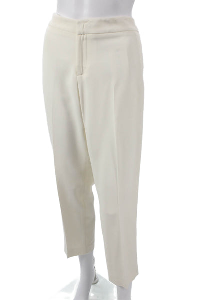 MSGM Womens Dress Pants Ivory Viscose Zip Inseam 27 Size 46
