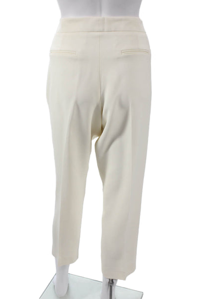 MSGM Womens Dress Pants Ivory Viscose Zip Inseam 27 Size 46
