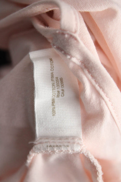 Skin Womens Pink Cotton V Neck Tank Top Size 4