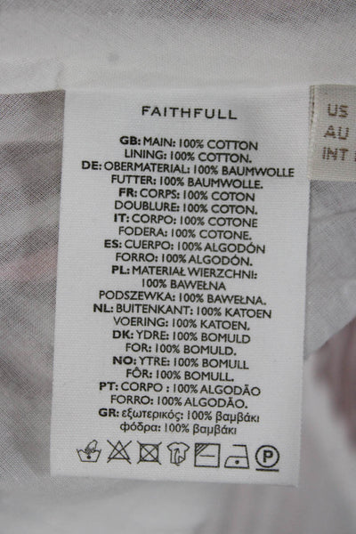 Faithfull Women Multicolor Striped Cotton Slip Dress Sleeveless Size 6
