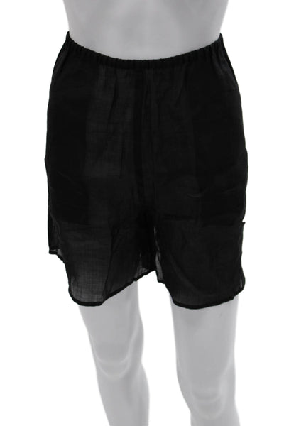 Toteme Womens Black Ramie Shorts Size 36