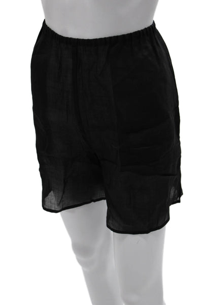 Toteme Womens Black Ramie Shorts Size 36