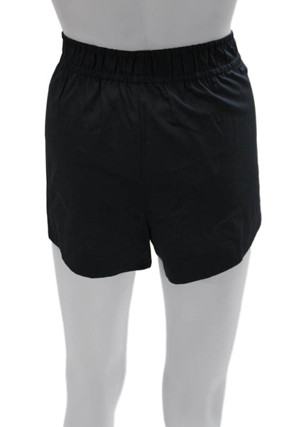 Zara Womens Black Cotton Pull On Solid Shorts Size M