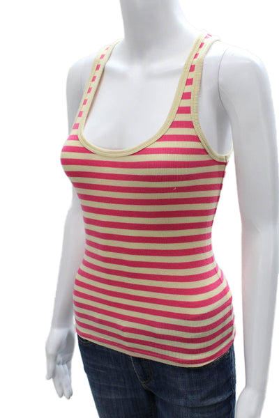 Faherty Womens Striped Scoop Neck Sleeveless Tencel Tank Size XS
