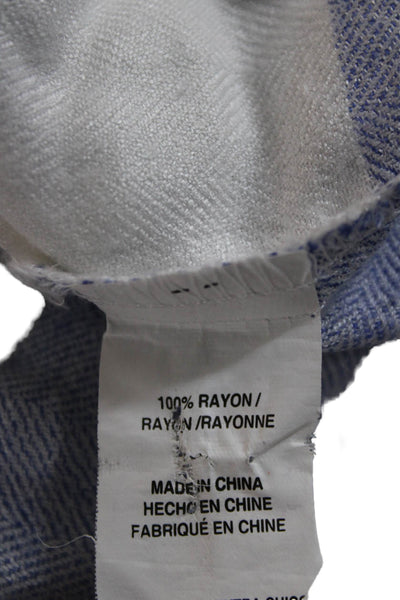 Rails Women Basic Striped Collared Button Up Rayon Top Sleeveless Size XS