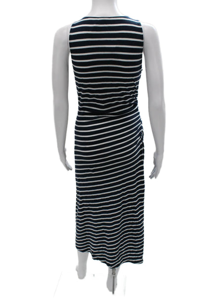 Rails Womens Maxi Dress Blue Cotton Round Neck Sleeveless Size S