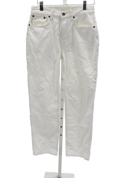 Rails Womens Straight White High Rise Jeans 30 Inseam Size 27