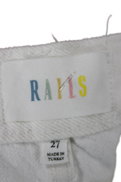 Rails Womens Straight White High Rise Jeans 30 Inseam Size 27